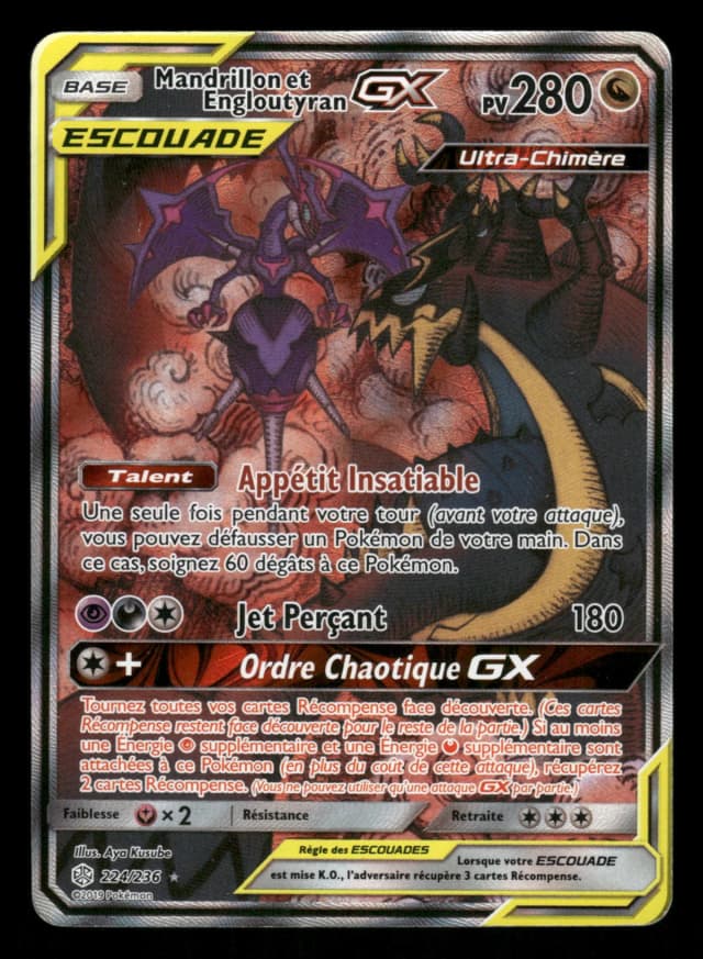 Mandrillon et Engloutyran GX 224/236